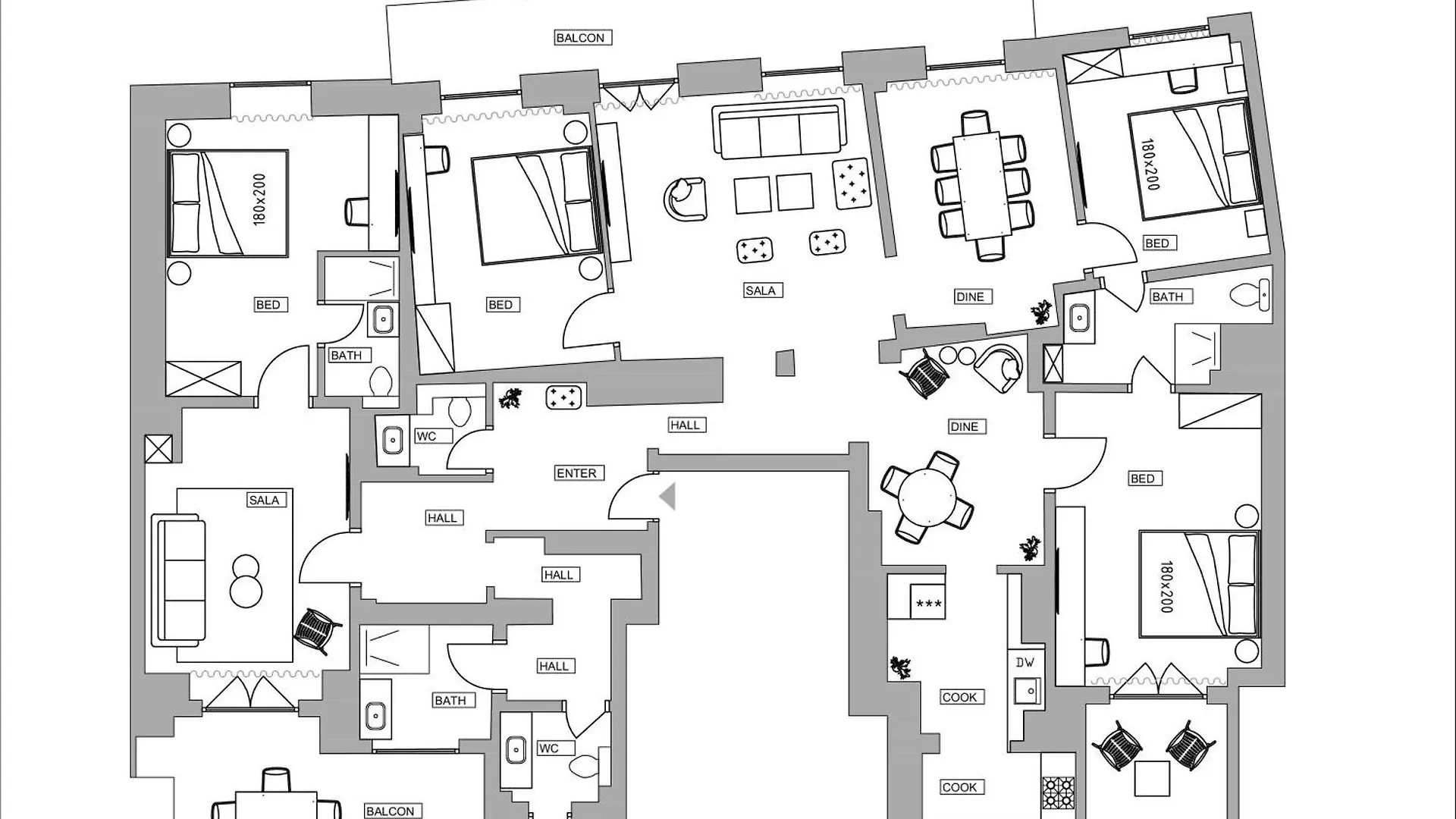 Loggia & Luxe 5Br Penthouse In Universitatii Area 布加勒斯特
